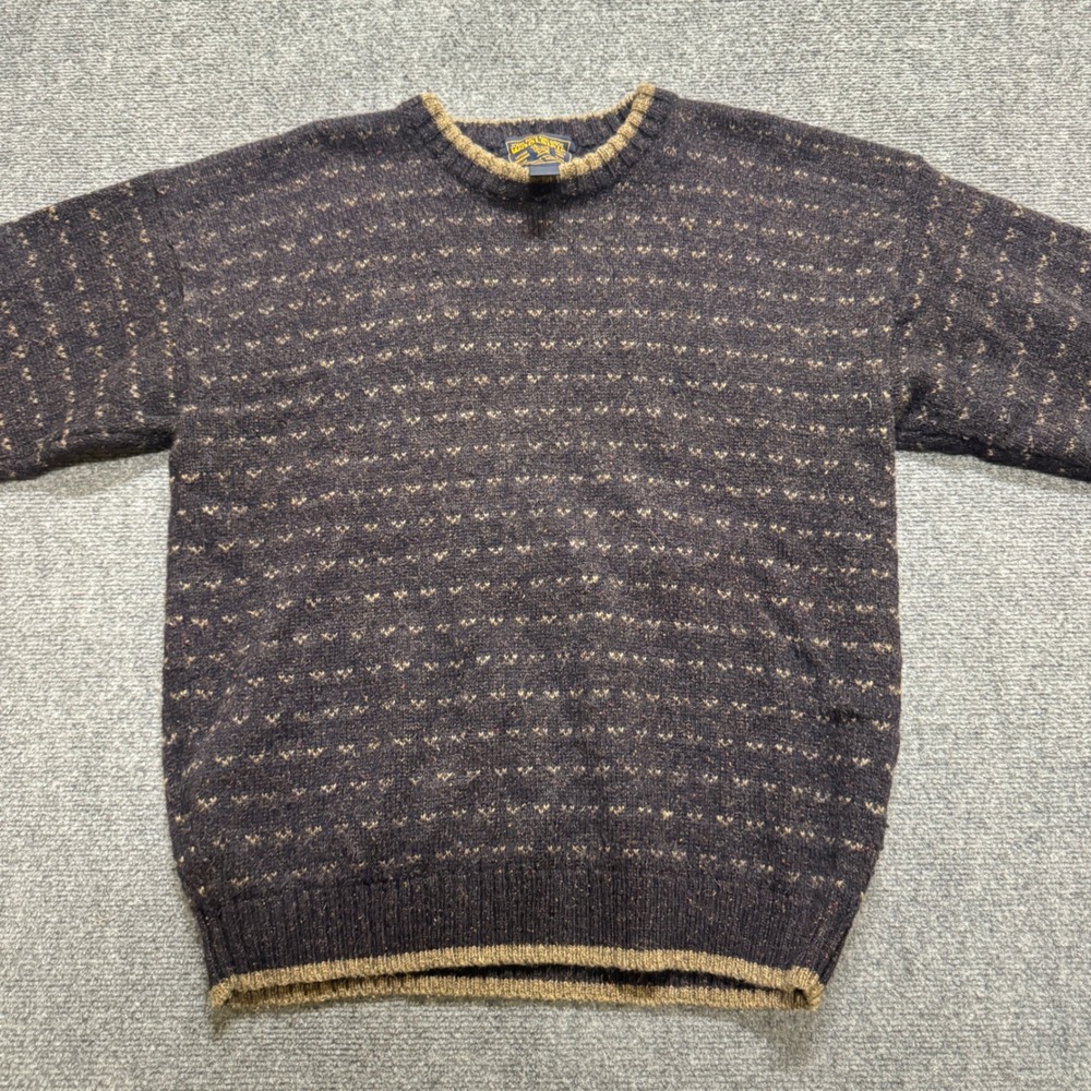 VTG Woolrich Pullover Sweater Mens L John Rich And Bros Blue Patterned 90s - Picture 6 of 8